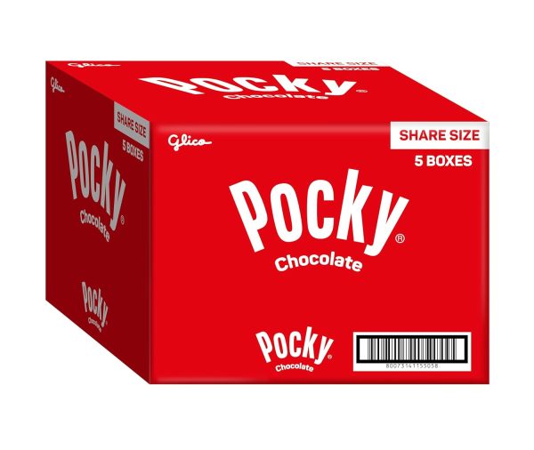 Pocky Chocolate Biscuit Sticks Share Pack (5 Box Bundle)