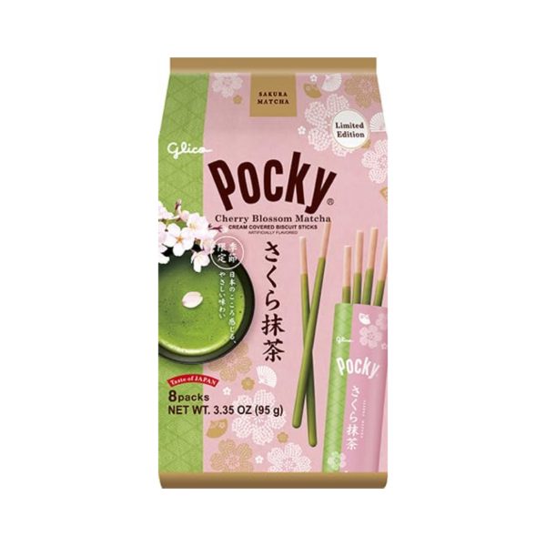 Pocky Cherry Blossom Matcha Biscuit Sticks (1-Pack)