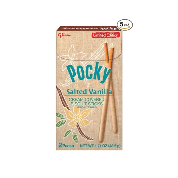Pocky Salted Vanilla Biscuit Sticks (5-Pack)