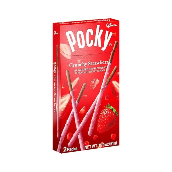 Pocky Crunchy Strawberry Covered Chocolate Biscuit Sticks 1.79 oz